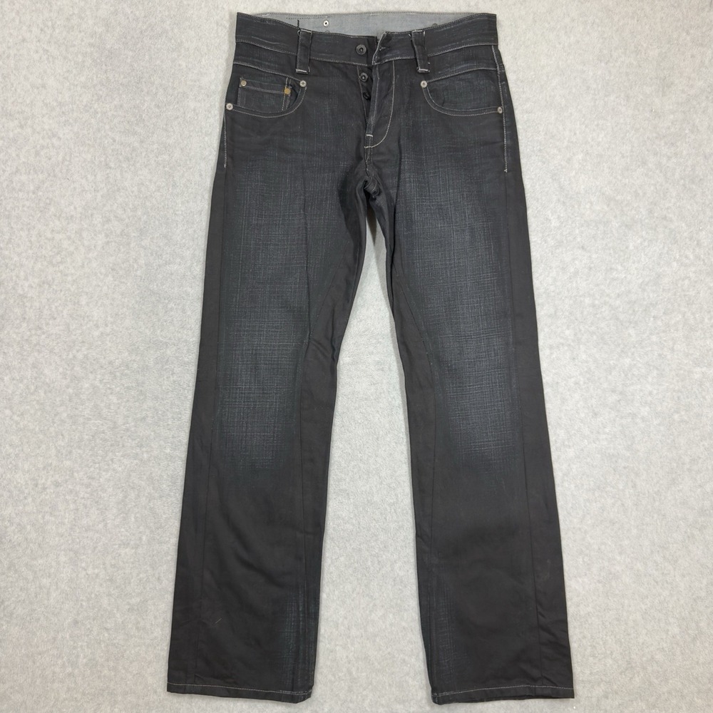 G-Star Raw New Radar Slim Jeans Mens 32x34 Dark Wash Straight Leg Button Fly